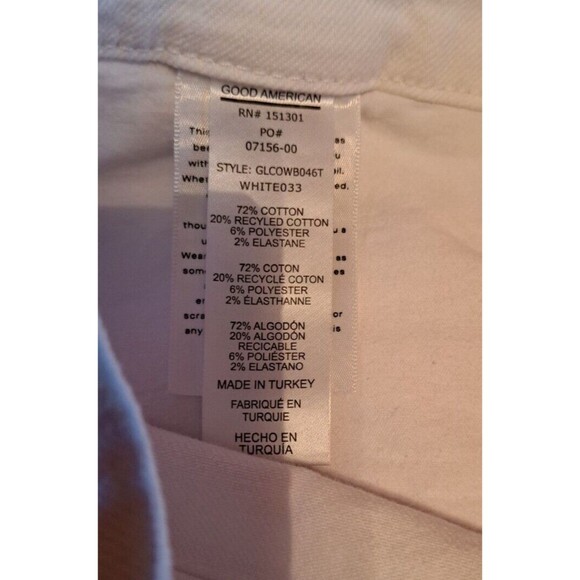Good American Good Legs Skinny Jeans GLCOWB046T Stretch White Women’s 18 - Picture 13 of 15